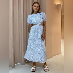 NWT Faithfull the Brand Martine Floral Print Alessandria Midi Dress S